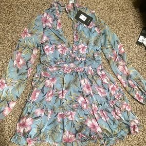 Ruffle Mini Floral Dress